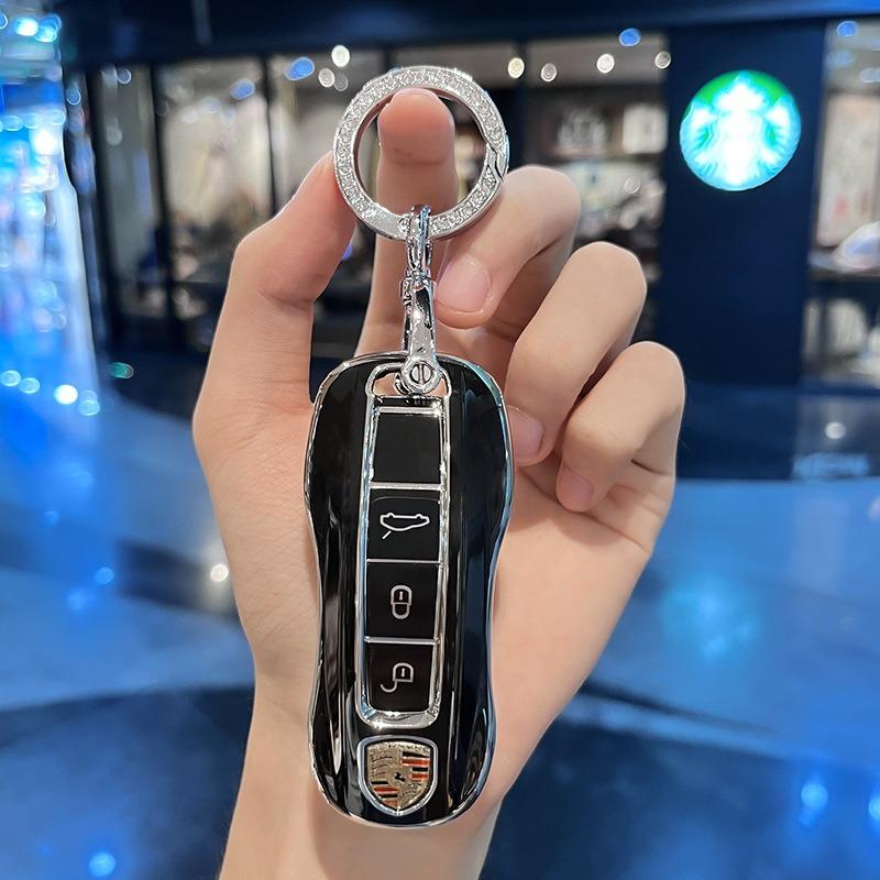 Neue Auto Schlüsselhülle Abdeckung Für Porsche Für Panamera Macan Cayenne Cayman Boxster 911 9ya 971 Intelligente Schutzhülle Fernbedienung Schlüsselabdeckung