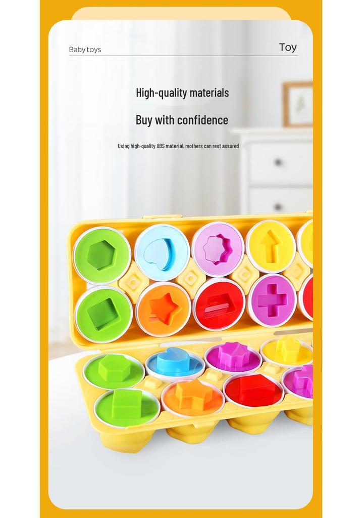 Children's Educational Shape-Matching Eggs: 3+ Years Interactive Twist Toys