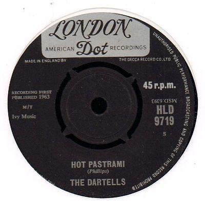 

7inch Record DARTELLS - Hot Pastrami HLD9719 London Records, 1963 UK Rock Used