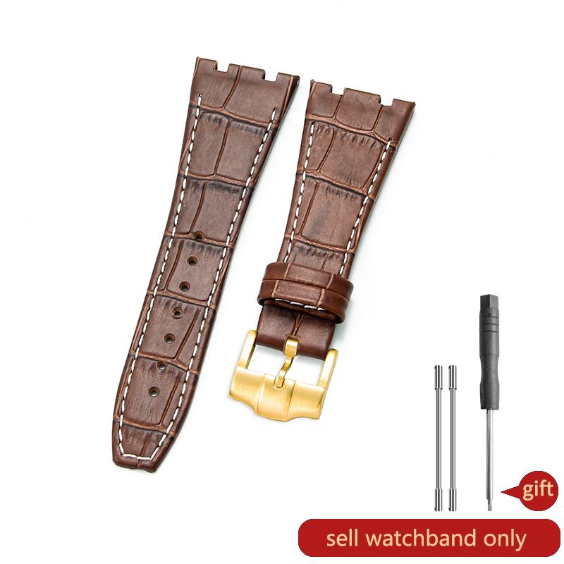 Pro AP Audemars Piguet Royal Oak Series Řemínek k hodinkám Pánský AP15400 26320 Originální řemínek k hodinkám z hovězí kůže Spona z masivní oceli 26 mm