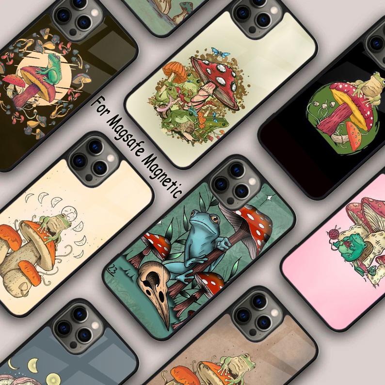 Cottagecore Frog Aesthetic Magnetic Phone Case For APPLE iPhone 17 Air 16 14 13 12 Pro Max 15 Plus Wireless Charge MagSafe Cover