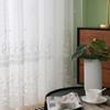 New Floral Embroidered Sheer Curtains for Living Room Bedroom Windows Voile Drapes Fresh Design