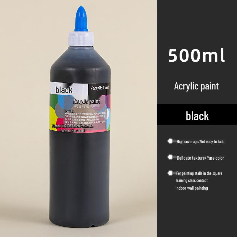 Wasserdichte 500ML Acrylfarbe - Langlebig, Ideal für Strohhut-, Keramik- und Gipsfigurenmalerei