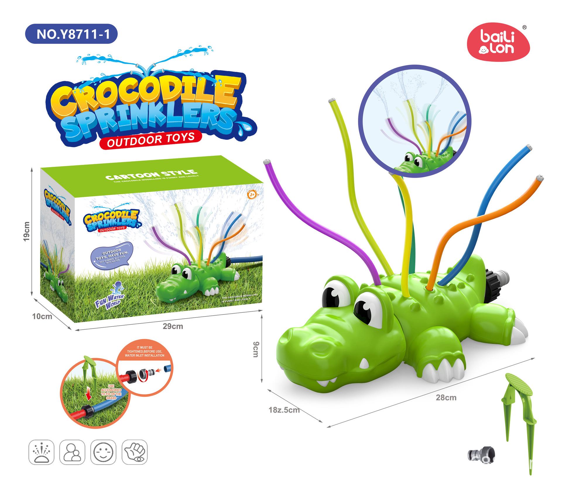 Water Play Wobbly Shark Sprinkler Toy Set for Kids Summer Fun