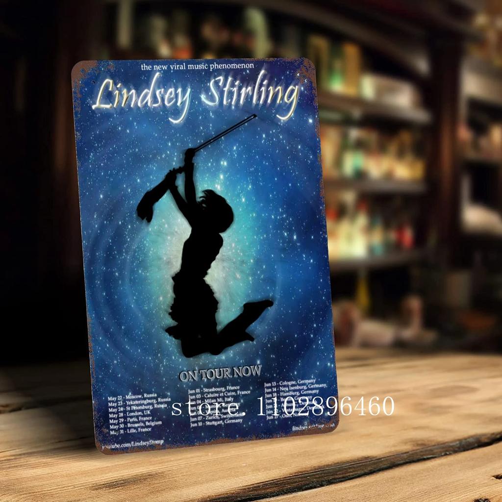 lindsey stirling Metal Plaques & Signs wall decor Vintage Tin Signs Captain Metal Poster Decor for Bar Pub Club Wall Decoration