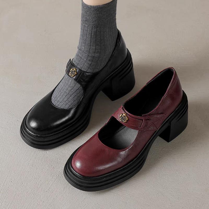 Fashion High Heels Mary Jance Women Shoes Chunky Fashion Dress Shoes Elegant Woman Pumps 2025 Summer Luxury Party Sandalias De Mujer