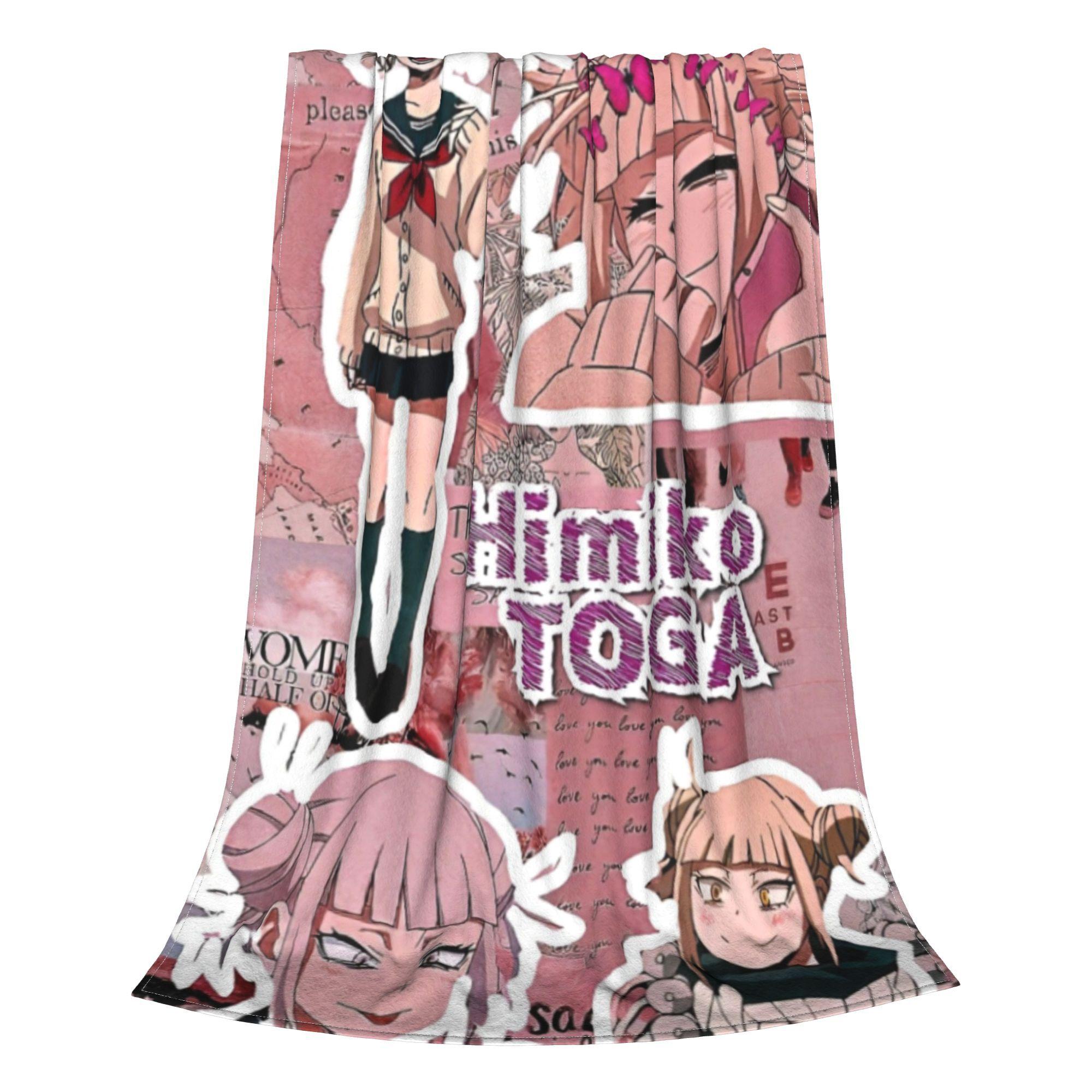 

My Hero Academia Himiko Toga Blankets Velvet Anime Manga Warm Throw Blanket for Airplane Travel Bedding Couch Quilt 30x40in