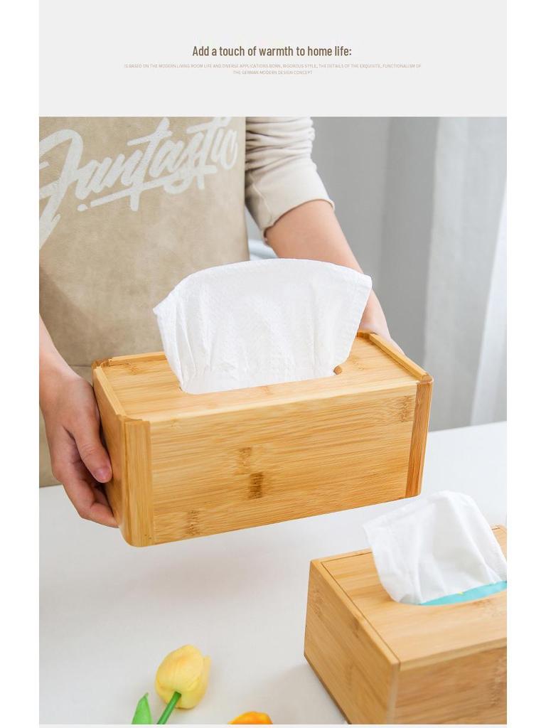 Organisateur de bureau en bambou et bois avec tiroirs pour téléphones, cosmétiques et télécommandes