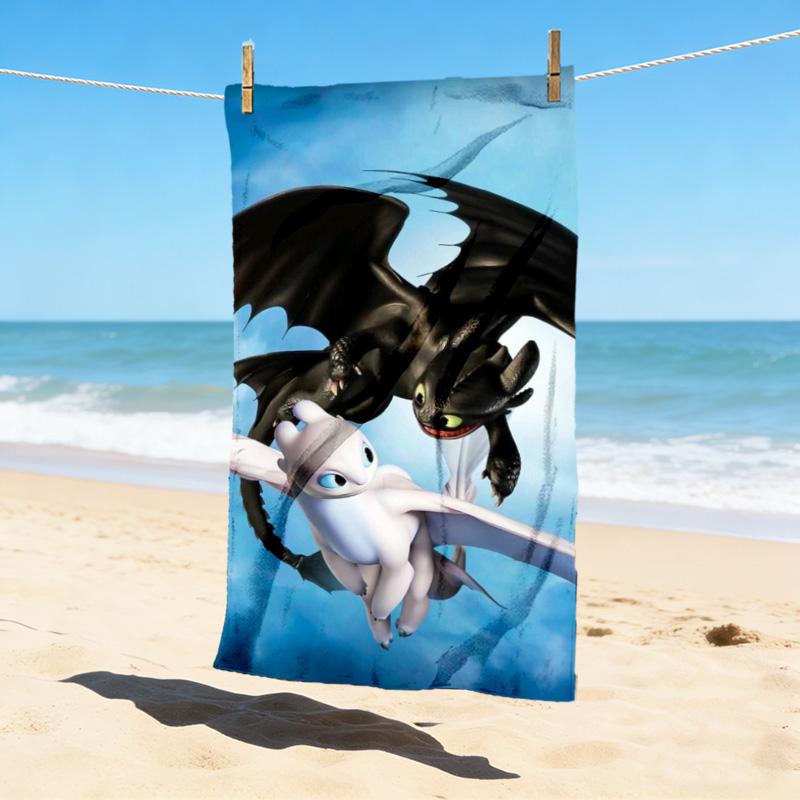Dragon Flight Stylish Digital Printing Beach Towel Quick Drying Absorbent Blanket For Beach Pool Gym Travel Christmas Gift C9211808