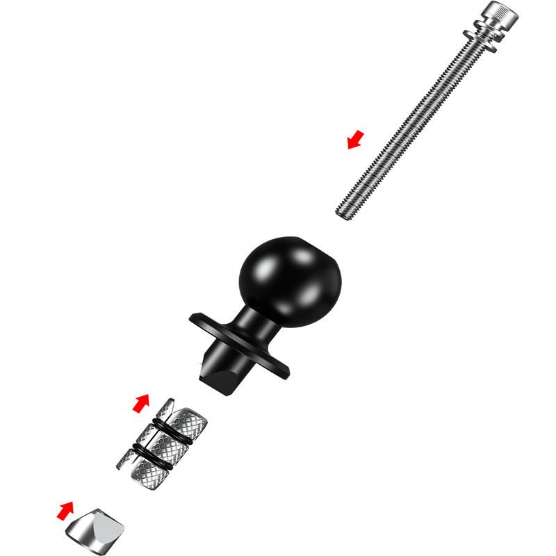 Motorcycle Bike Mount Black Fork Stem Base with 17mm 25mm Ball Head for GoPro insta360 Ball Mount Adapter Mobile Phone Holder Fuse Holders1
