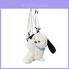Mochila de Pelúcia Desenho de Cachorro Para Meninas Com Material de Nylon Durável e Bolso Interno Para Uso Diário