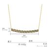 Lala Christie 18K Gold Bar Smile Design Necklace Women's (lp51-0028-yg)