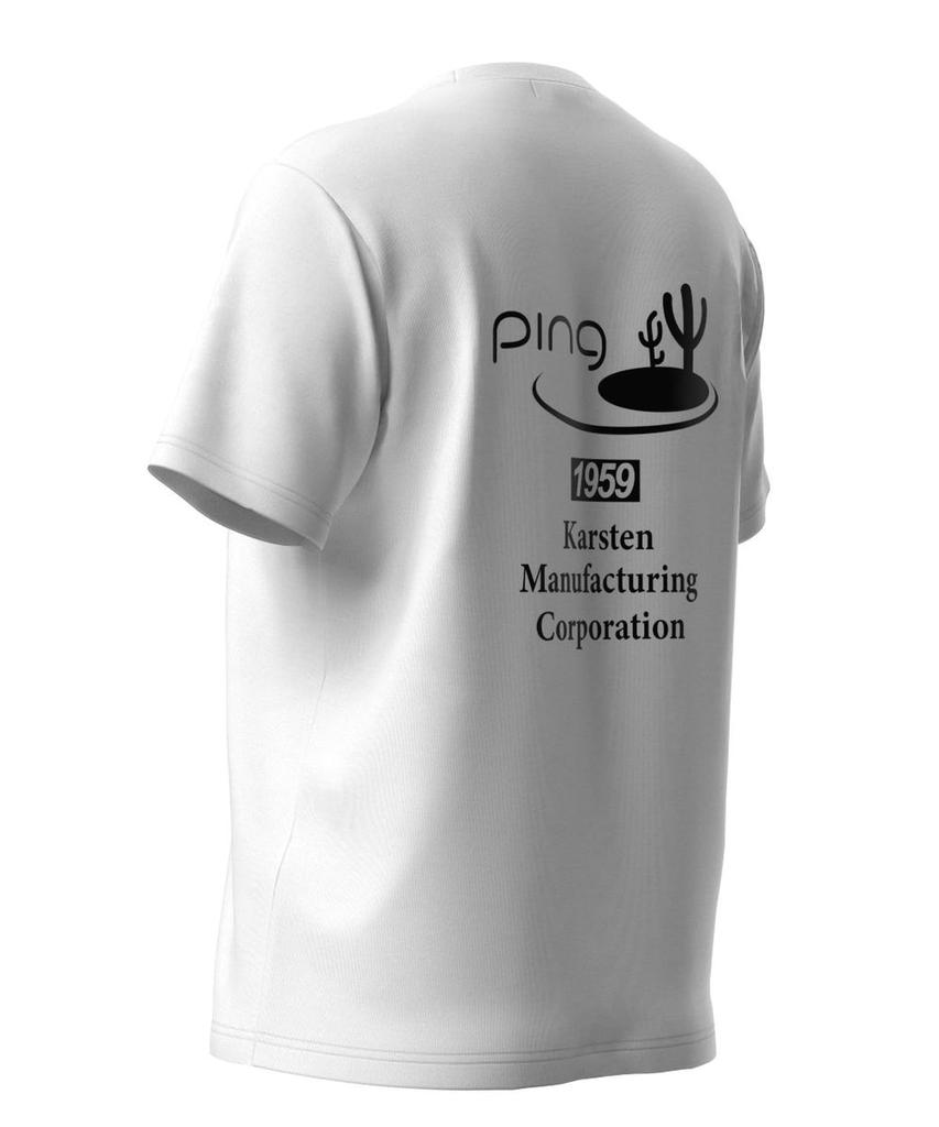 Short Sleeve Printed Up Golf LL [Pin Apparel] Women's T-Shirt (Set Compatible) / / 622-4264800 030_White