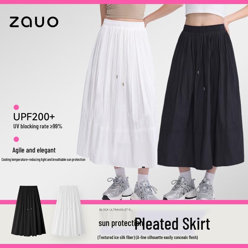 Women s Sun Protection Pleated A-Line Skirt One Size