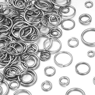 20pcs Stainless Steel Open Jump Rings Round Split Ring Connectors For Jewelry Making DIY Bracelet Necklace Accessories Wholesale