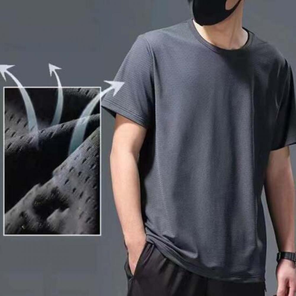 Limid Men Basic Round Neck ShorT Sleeve T shirT On Sha Qwf90a68