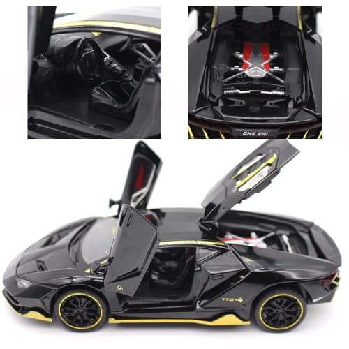 CHENLUNING Lamborghini Centenario Miniature Car, Pull-Back Car, Diecast Car, 1/24 Scale Alloy Model LP770-4, Lamborghini Sports Car Model, Alloy Model