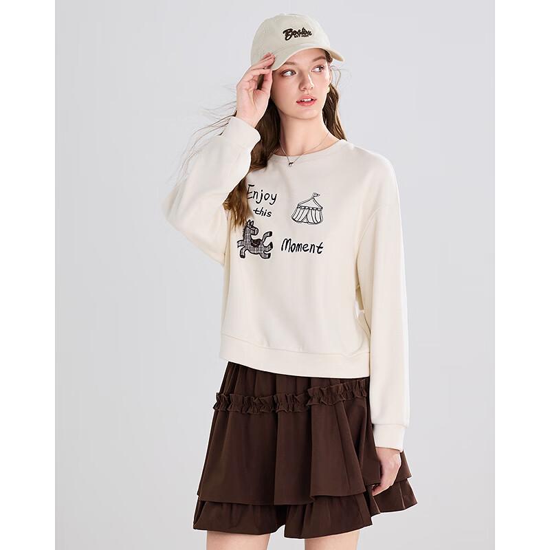 Betu Women's A-Line Double-Layer Hem Short Skirt