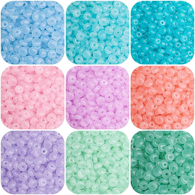 50Pcs Crystal Czech Glass Beads Abacus Seed Beads for Earring Bracelet DIY Jewelry Craft Accessoreis Making