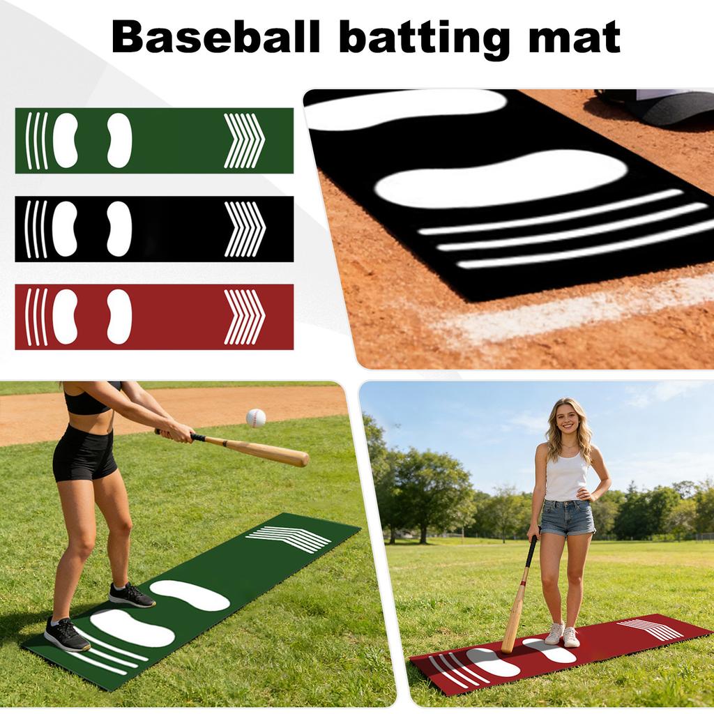 Baseball Training Mat Soft Durable Outdoor Practice Hitting Pad Non Slip Shock Absorbing Anti Mite Wear Resistant Sports Mat for Batting Cage