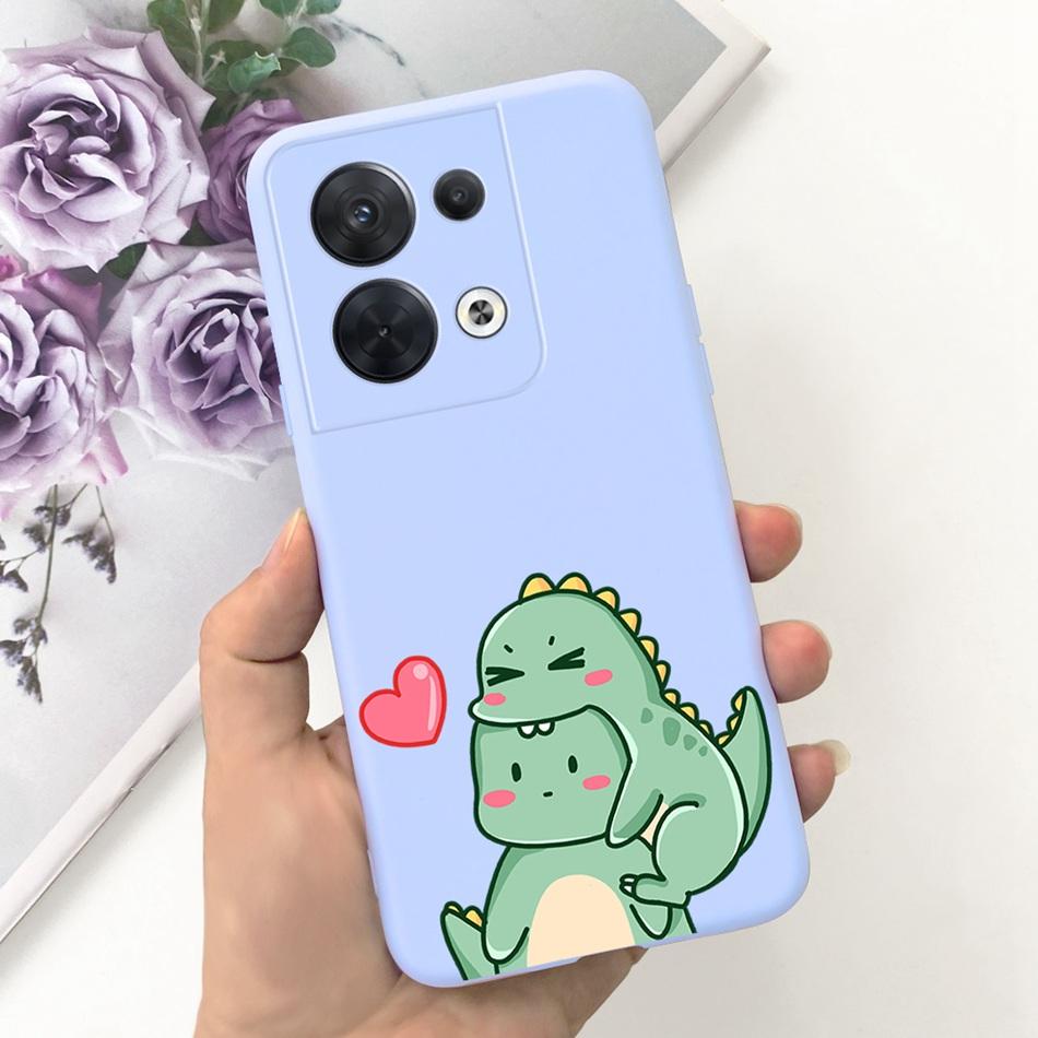 For OPPO Reno8 CPH2359 Case Reno8 Pro CPH2357 Reno 8 8Pro 5G Lovely Cartoon Candy Color Soft Silicone TPU Phone Back Cover