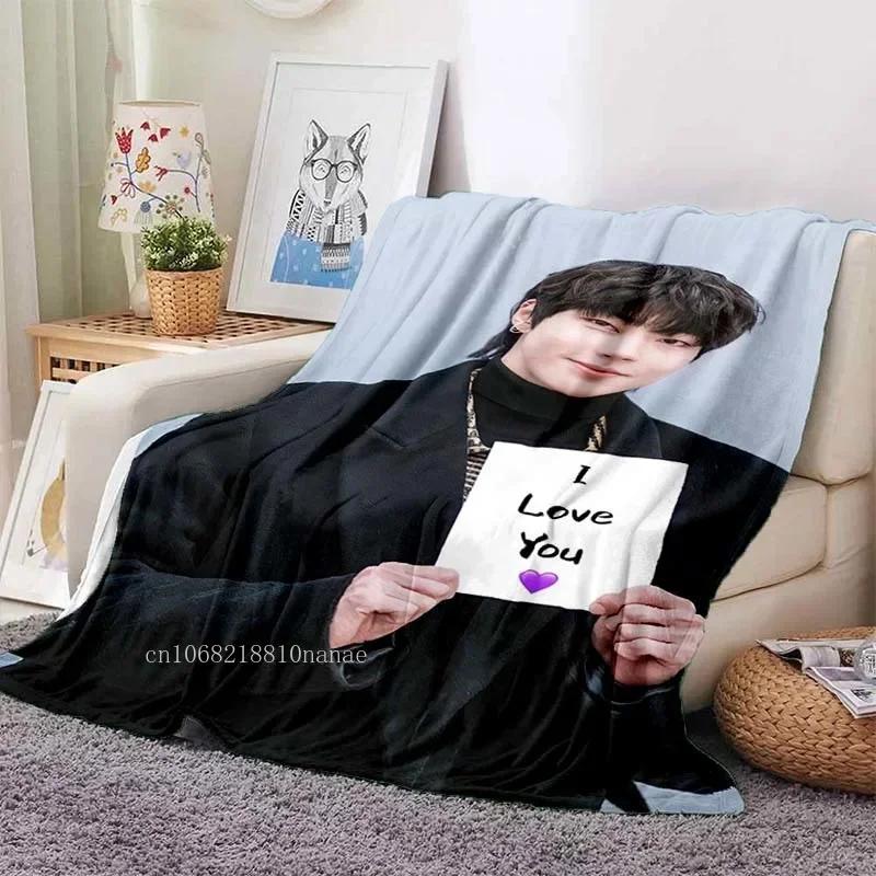 Hwang In Yeop Soft Flannel Blanket Kd Star Poster Blanket Sofa Bed Bedroom Living Room Portable Home Travel Break Blanket
