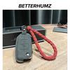 For Volkswagen VW Polo Tiguan Golf Jetta Beetle Eos Scirocco Up Transporter Sharan Made of Alcantara Wrap Car Key Case Cover
