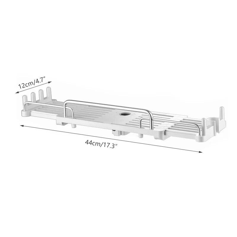 

Выдвижная полка для душа Полка для ванной комнаты без сверления Поднос для шампуня Держатель для хранения душа Аксессуары для ванной комнаты black