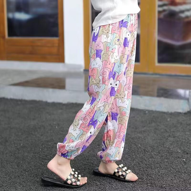 Dětské kalhoty MAITA Jarní Boho Potištěný Vysoký pas Ležérní Lucerna Kalhoty Joggers Dětské fitness tepláky