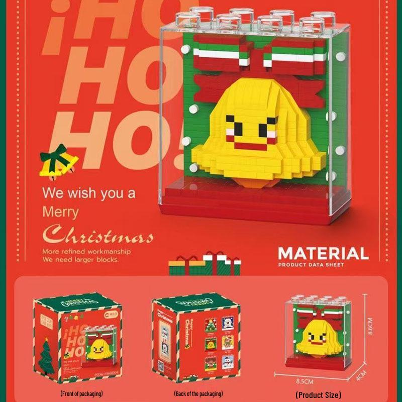 LEGO-Compatible Christmas Building Blocks: Santa Claus, Snowman, and Christmas Tree Figurines for Kids