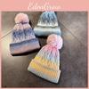 Beanie Color Gradient Knitted Cap Warm Winter Fashion Breathable Hat Gift