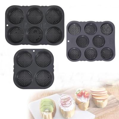 4/6/8 Gaten Siliconen Hamburger Broodje Bakvorm, Anti-aanbak Bakplaat Cake Vorm, Keukengereedschap