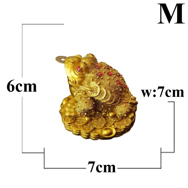 1pc Resin Toad Ornament, Golden Toad Animal Ornament, Home Decoration, Absorbing Wealth Toad, Resin Animal Simulation Model