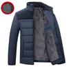Jacket Men's Thickened Parkas Stand Collar Jacket Men's Coat Winter Warm Thick Zipper Coat Padded Overcoat Men