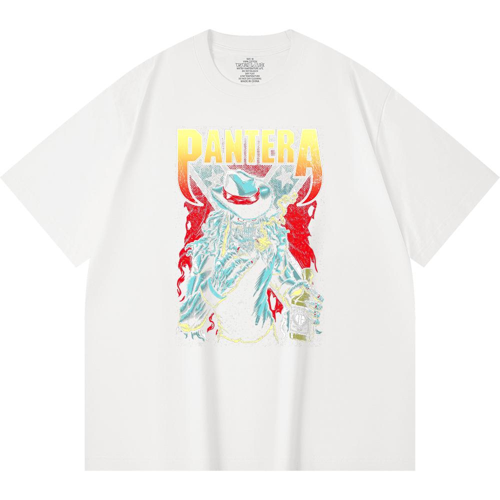 T-shirt Heavy Metal 100% Cotone 230 Gsm Stampa Band Rock Musica Popolare Unisex T-shirt Pesante in Cotone
