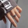 Thai Silver Creative Retro Double Chain 925 Sterling Silver Jewelry Woven Personality Exquisite Opening Rings TYB566