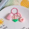 With Tassel Tulip Flower Keychain Young Girl's Heart Sweet Resin Tulip Keyring   Earphone Case
