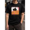 Plus Size - Men's T-Shirt S-5XL Featuring a Funny Cat Graphic Print With "Not Today, Human. Bring Snacks, Then We Talk." Text - a Casual Short-Sleeve