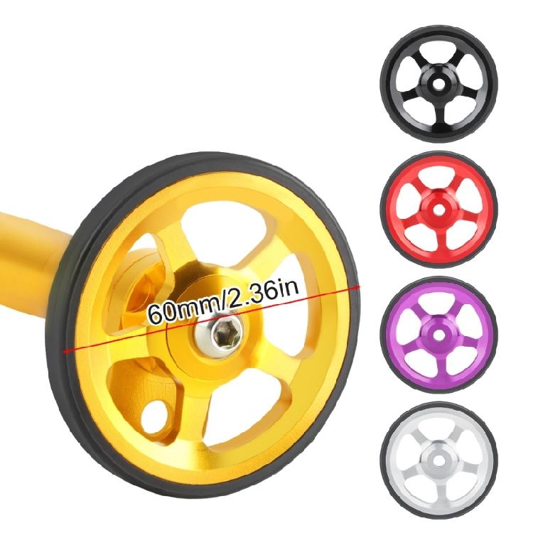 2pack High Strengths Aluminum Alloys Wheel Folded Bike Mudguard Easy Wheel for Campus and City Travel