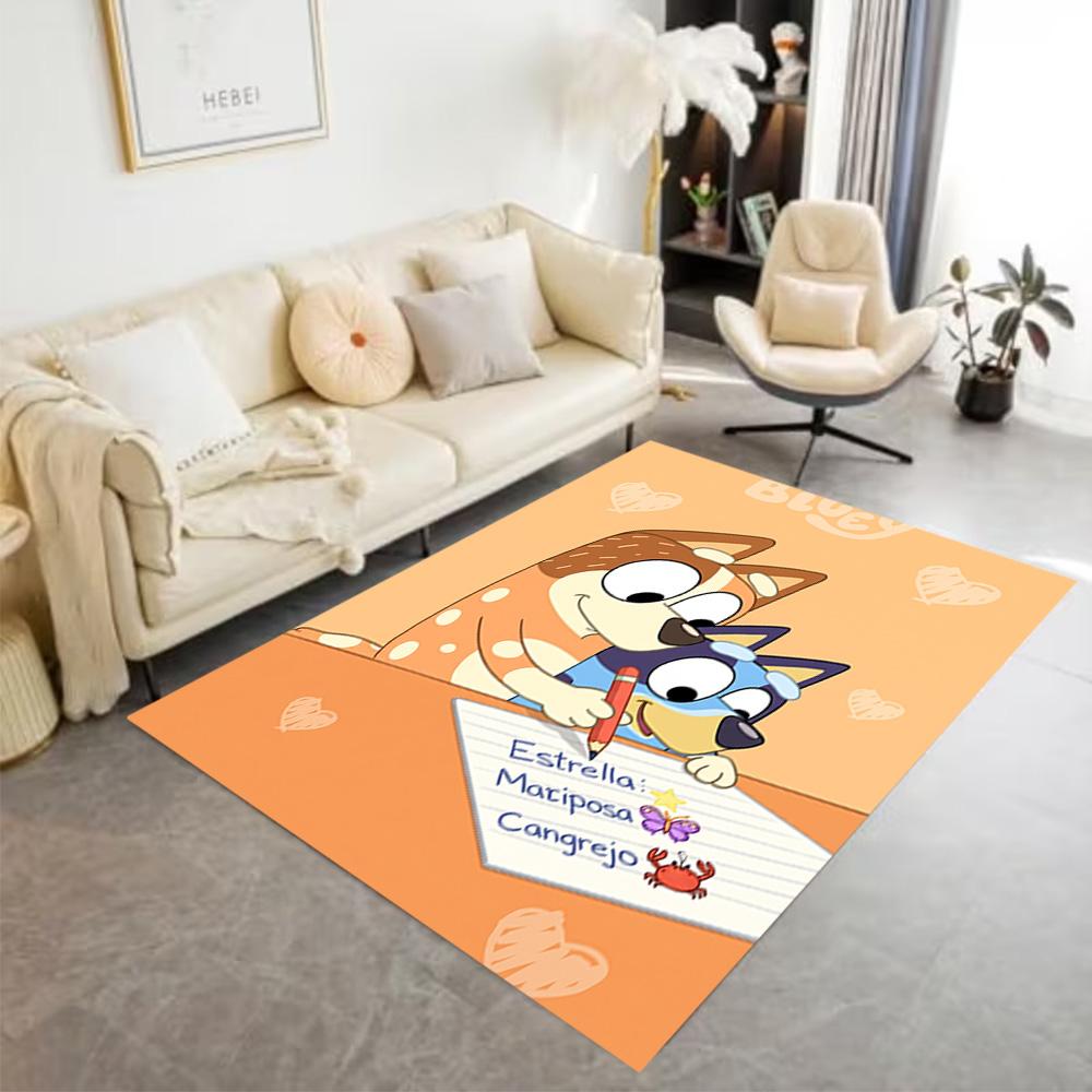 Bluey Friends Adventure Floor Mat Perfect for Kitchen Dining Room Entryway Foyer Anti-slip Rug Office home decor Perfect Gift for Women/Men