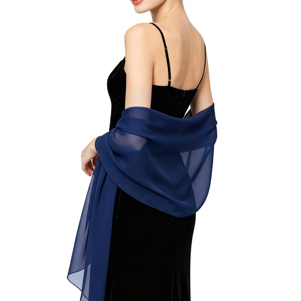 Damen-Abendschal Leichter durchsichtiger Wickelschal für formelle Party Hochzeit Abschlussball Accessoire Elegantes Design Weicher Stoff
