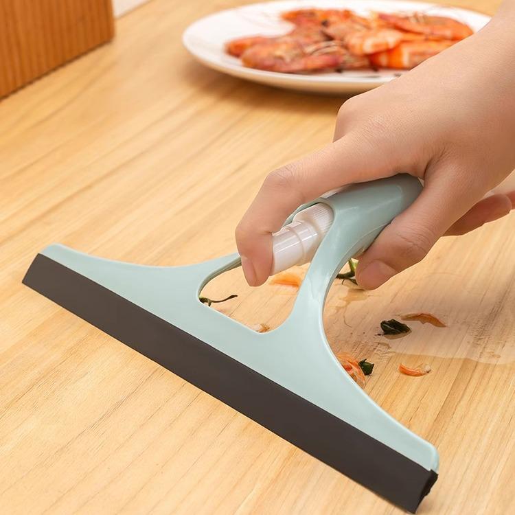 Double-Sided Glass Squeegee with Spray Head - Streak-Free Multifunctional Cleaner