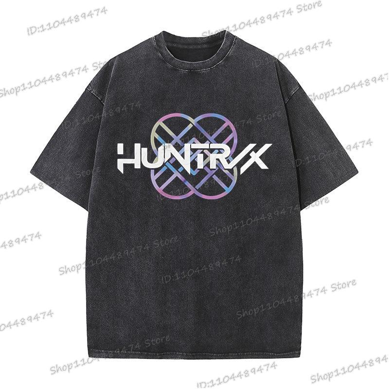 Neuer Film KPop Dämonenjäger Tiger T-Shirt Sommer Baumwolle Kurzarm T-Shirts für Damen Herren Lässig Gewaschene Vintage Oberteile Tees