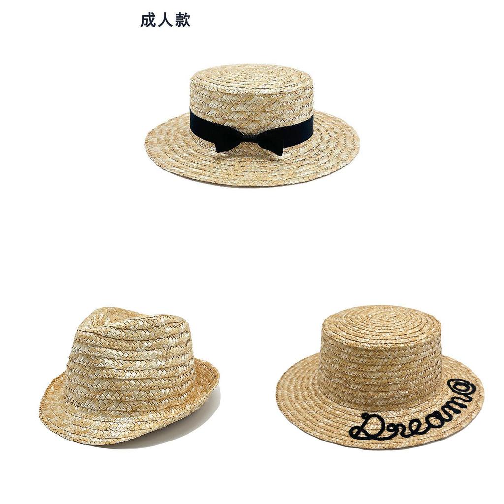 Traditional Straw Hat With Wide Brim And Bow For Summer Outdoor Sun Protection
