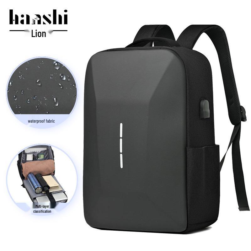 Waterproof Men's High-End Fashion Laptop Backpack for Travel and School with Large Capacity