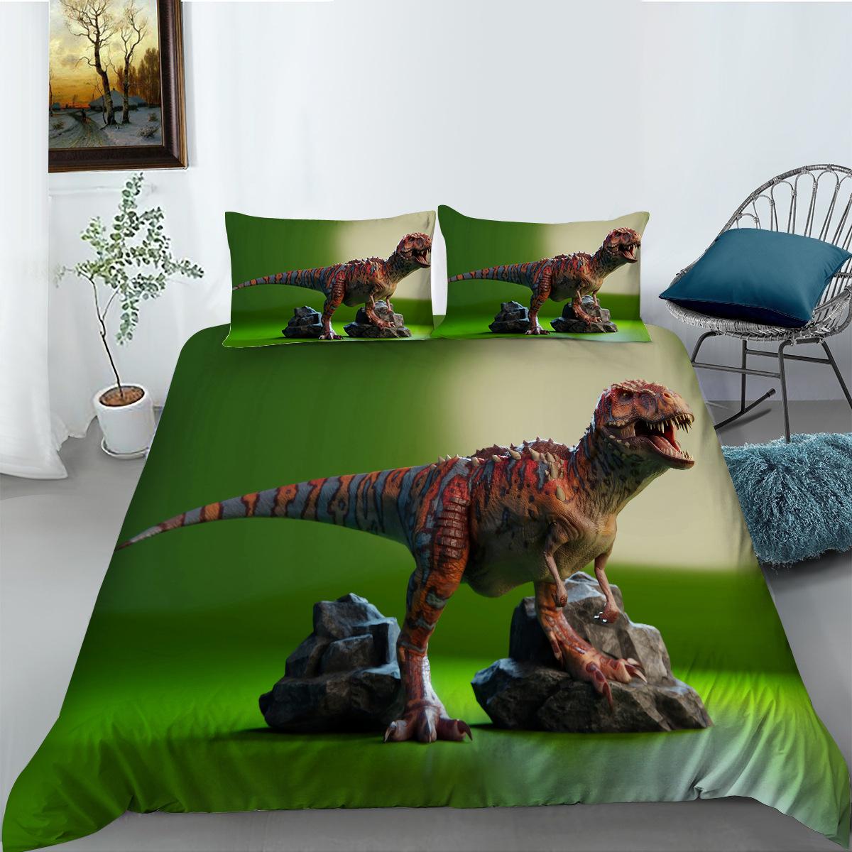 Bedding Two- And Three-Piece Set Dinosaur 3D Digital Printed Polyester EU single 135*200
