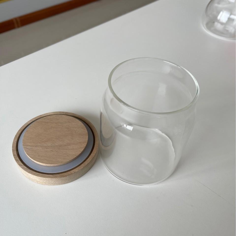 Transparent glass storage tank Kitchen household glass storage tank