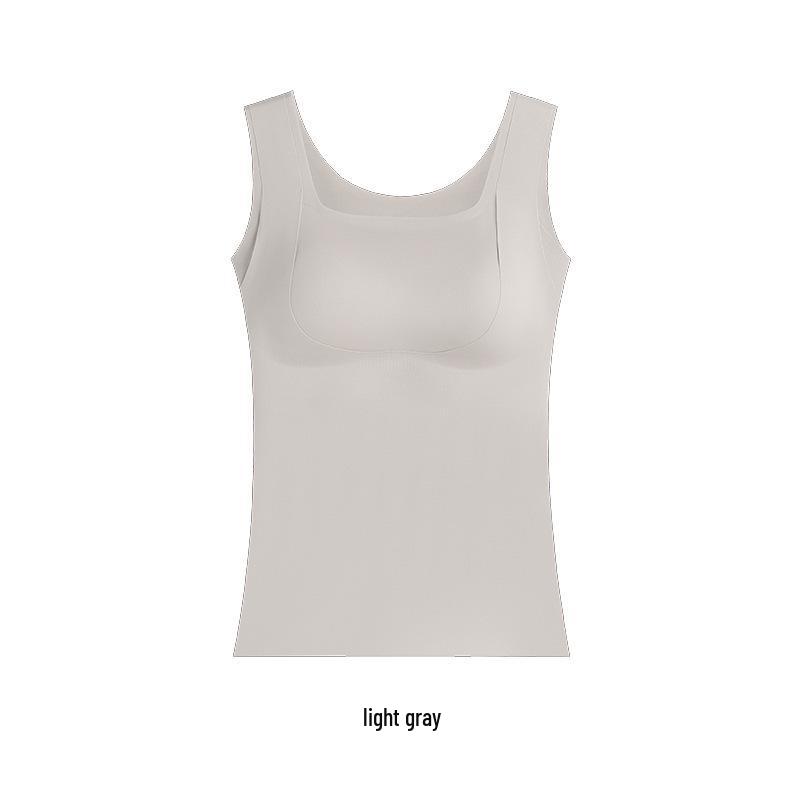 

Жіночий безшовний теплий жилет з вбудованими чашечками - Осінньо-зимова мода M [85-100 lbs]