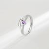 Fashionable 2 in 1 Adjustable Sturdy Brass Rings pORTABLE for Stress Relief with Heart and Rotating Bead Designs