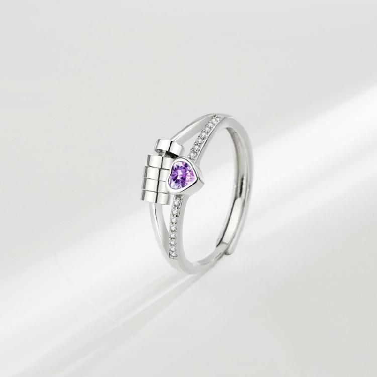 Fashionable 2 in 1 Adjustable Sturdy Brass Rings pORTABLE for Stress Relief with Heart and Rotating Bead Designs